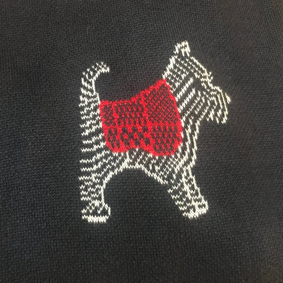 COTTON TRADERS English Terrier Coogi Style CREW NECK Sweater! - Picture 5 of 6